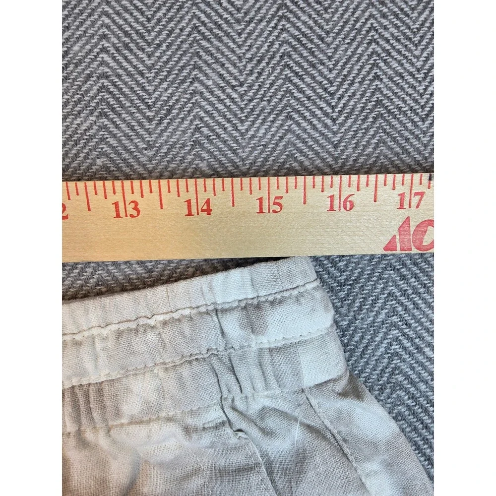 Old Navy Womens Linen Blend Tie Dye Shorts Beige White Size M NWT